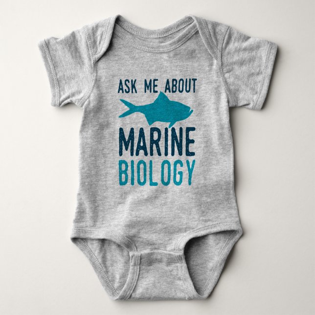 Frag über Meeresbiologie Baby Strampler (Vorderseite)