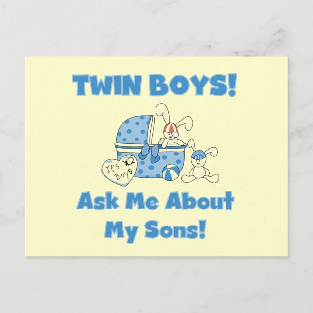Frag über meine Zwillingsschwänze und Geschenke Postkarte (Vorderseite)