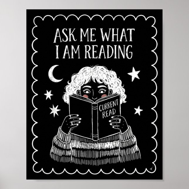 Frage den lesenden Büchern liebt Bibliothekar was  Poster (Vorne)
