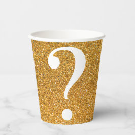 Frage Mark Bachelorette Gold Glitzer Paper Cups Pappbecher