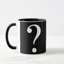 Frage Mark Mystery Dare Schwarz-weiße Tasse