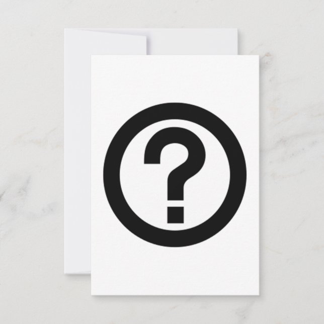 Frage Mark Sign (Vorderseite)