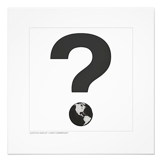 FRAGE MARKUP  FOTODRUCK (Vorne)