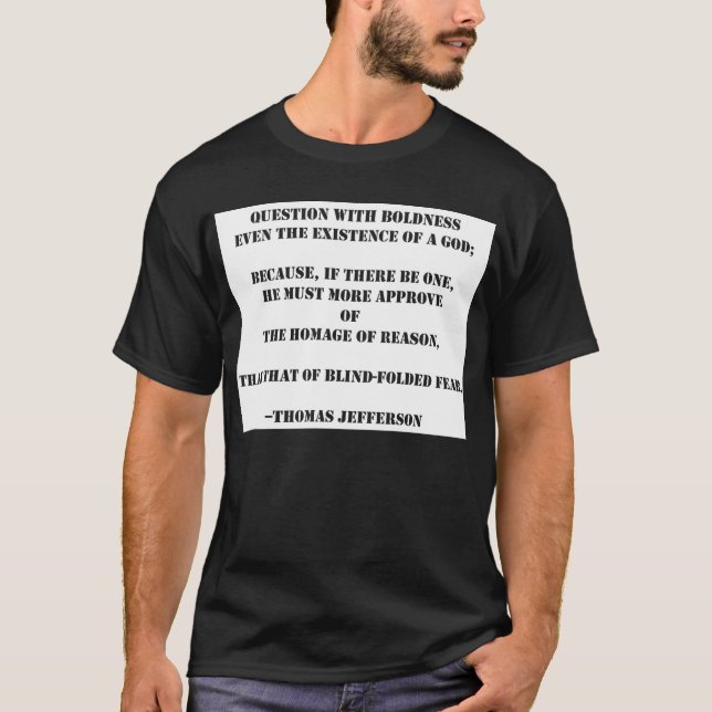 Frage mit Mutsgott TJ T-Shirt (Vorderseite)