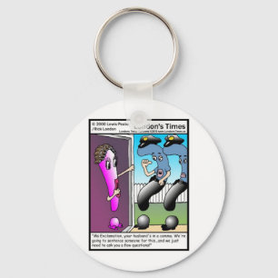 Frage Police Funny Cartoon Geschenke & T-Shirts Schlüsselanhänger