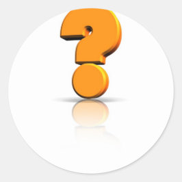 Frage Runder Aufkleber
