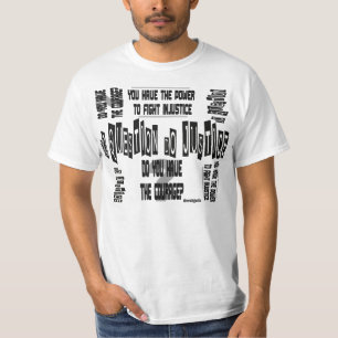 Frage T - Shirt der Justiz