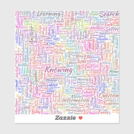 Frageanhang Nuage Motss TextMotif-Meldung Aufkleber