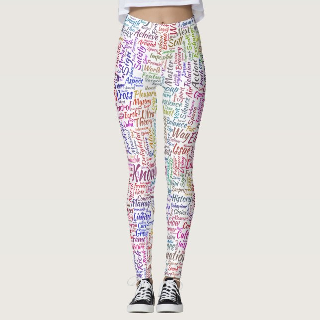 Frageanhang Nuage Motss TextMotif-Meldung Leggings (Vorderseite)