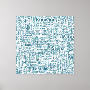 Frageanhang Nuage Motss TextMotif-Meldung Leinwanddruck