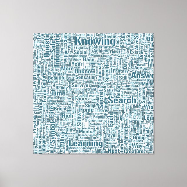 Frageanhang Nuage Motss TextMotif-Meldung Leinwanddruck (Vorderseite)