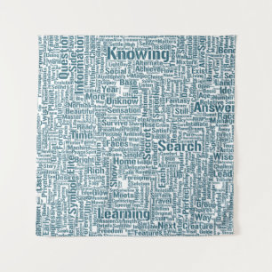 Frageanhang Nuage Motss TextMotif-Meldung Wandteppich