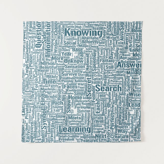 Frageanhang Nuage Motss TextMotif-Meldung Wandteppich (Vorderseite)