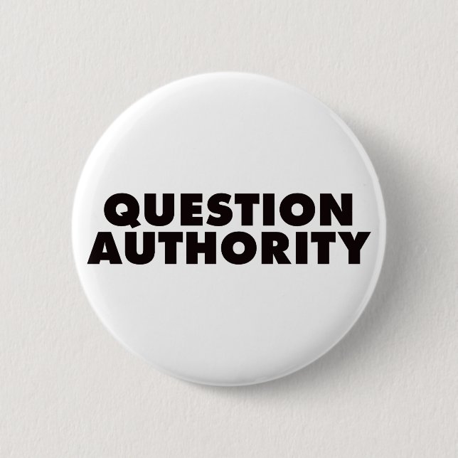Fragen-Berechtigung - Schwarzes Button (Vorderseite)