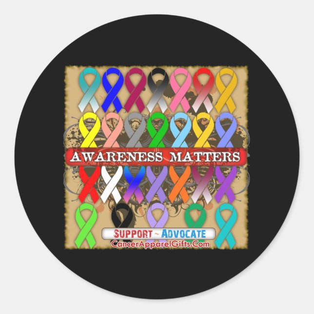 Fragen des Bewusstseins - Krebsgesplitter Runder Aufkleber (Vorderseite)