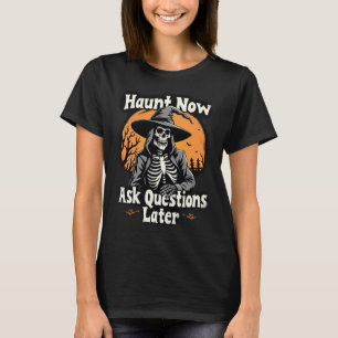Fragen nach einem Halloween-Tag im Horror T-Shirt