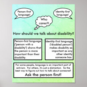 Fragen Sie die Person zuerst Poster