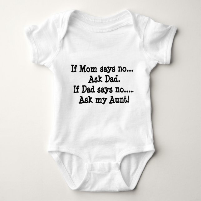 Fragen Sie meine Tante Bodysuit Baby Strampler (Vorderseite)