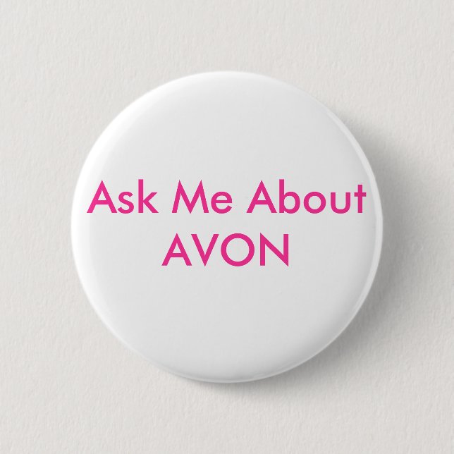 Fragen Sie mich über AVON Button (Vorderseite)