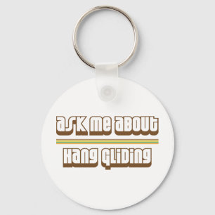 Fragen Sie mich über das Fall-Gleiten Schlüsselanhänger