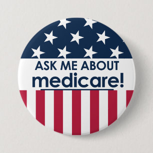 Fragen Sie mich über Medicare - Amerika Button