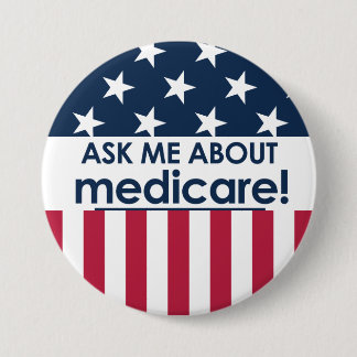 Fragen Sie mich über Medicare - Amerika Button