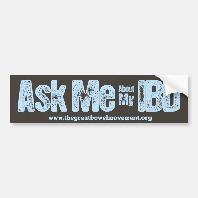 Fragen Sie mich über meinen IBD Autoaufkleber (Vorne)