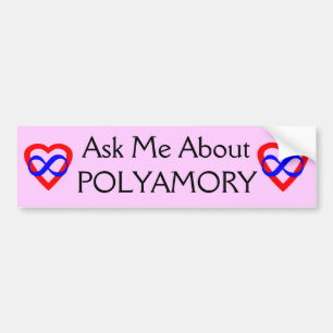 Fragen Sie mich über Polyamory Autoaufkleber