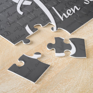 Fragen Sie, suchen Sie, klopfen Sie christliches Puzzle