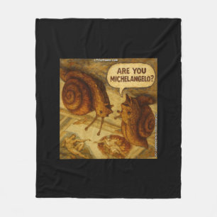 Fragende Schnecke & Michelangelo-Parodie-Cartoon Fleecedecke