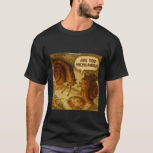 Fragende Schnecke & Michelangelo-Parodie-Cartoon T-Shirt