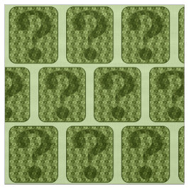 Fragezeichen-Design in grün Stoff