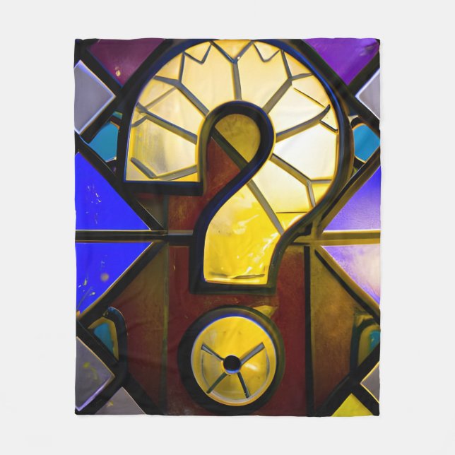 Fragezeichen Fleecedecke (Vorderseite)