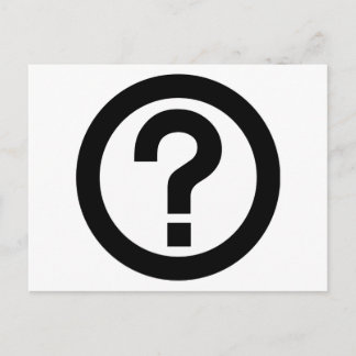 Fragezeichen fragen Fragen-Symbol-Interpunktion Postkarte