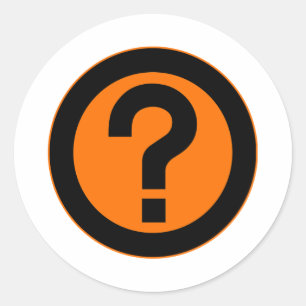 Fragezeichen fragen Fragen-Symbol-Interpunktion Runder Aufkleber