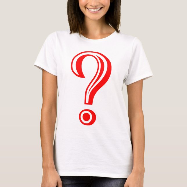 Fragezeichen gemeißelt T-Shirt (Vorderseite)