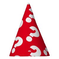 Fragezeichen-Papierkegel für überraschendes Party