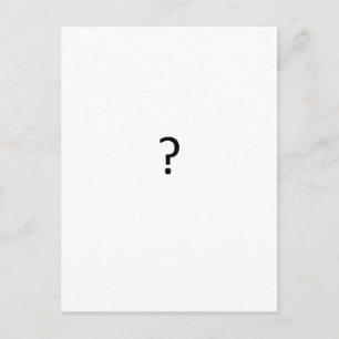 Fragezeichen Postkarte