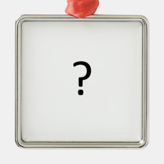 Fragezeichen Silbernes Ornament