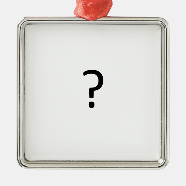 Fragezeichen Silbernes Ornament (Vorne)