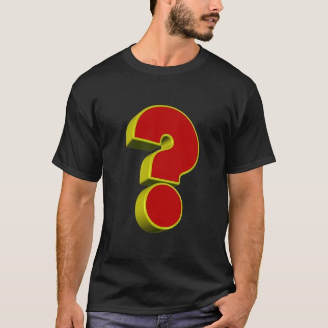 Fragezeichen T - Shirt 3D (Vorderseite)