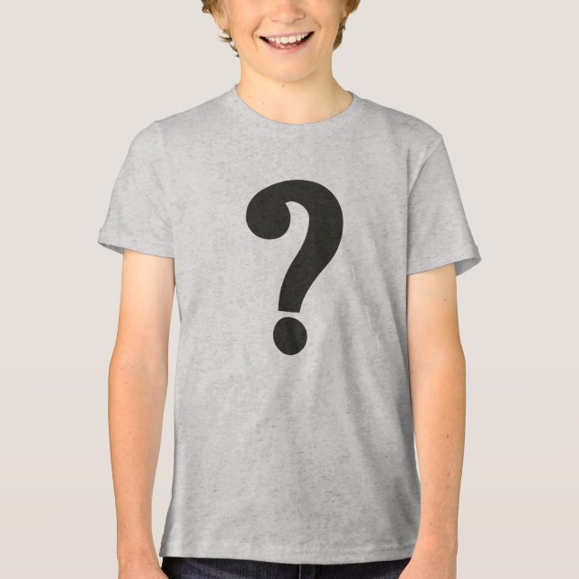Fragezeichen Tri-Blend Shirt (Vorderseite)
