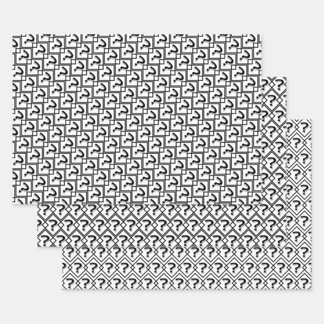 Fragezeichen, um eine Neugierde zu stiften Geschenkpapier Set (Set)