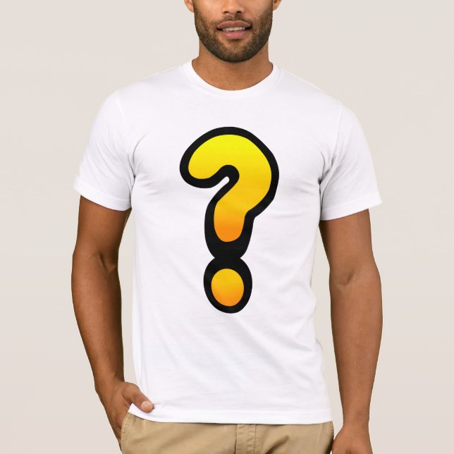 Fragezeichen und Ausrufezeichen T-Shirt (Vorderseite)