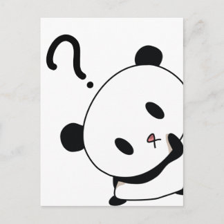 Fragezeit Panda Postkarte