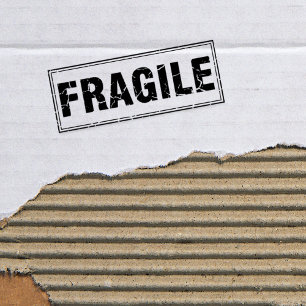 fragil gummistempel