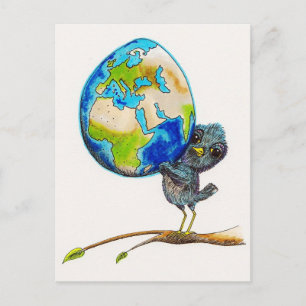 Fragil, vorsichtig postkarte