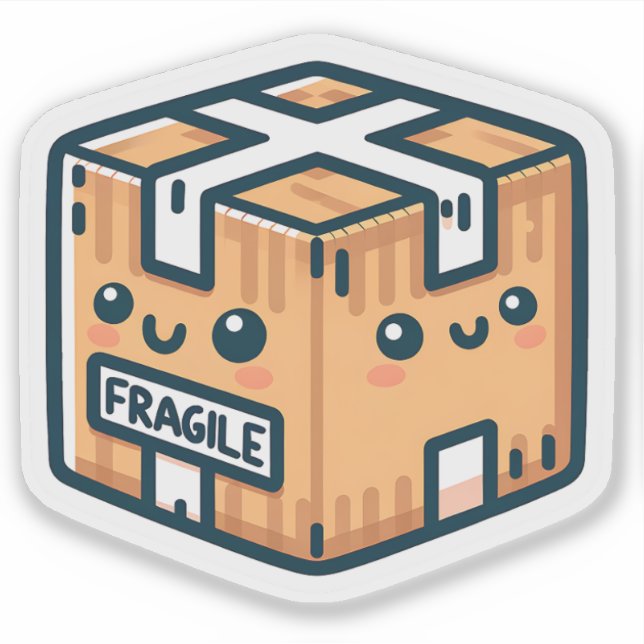 Fragile Aufkleber für kleine Unternehmen oder Gesc (Vorderseite)