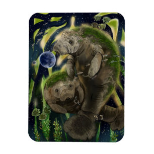 Fragile Balance Manatee Magnet