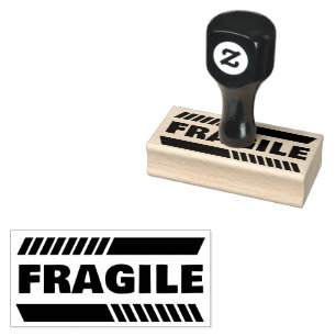 Fragile Briefmarke aus Edelkautschuk Gummistempel